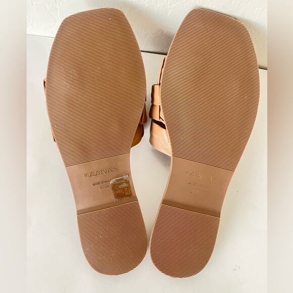 Kaanas Belinha leather open toe slide sandals 11 NEW - Picture 7 of 10